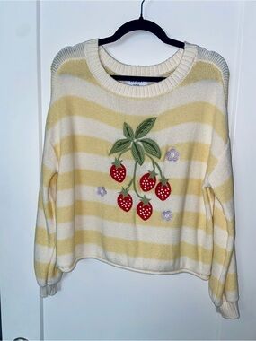 Old Navy Strawberry Stripe Sweater